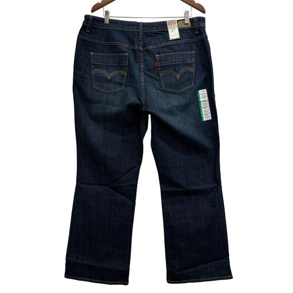 NWT Levi’s Women’s 20W 580 Defined Waist Boot Cut Jeans Dark Wash Plus Western - Picture 2 of 9